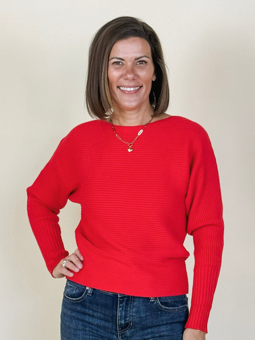 Ryan Fine Rib Dolman Sweater