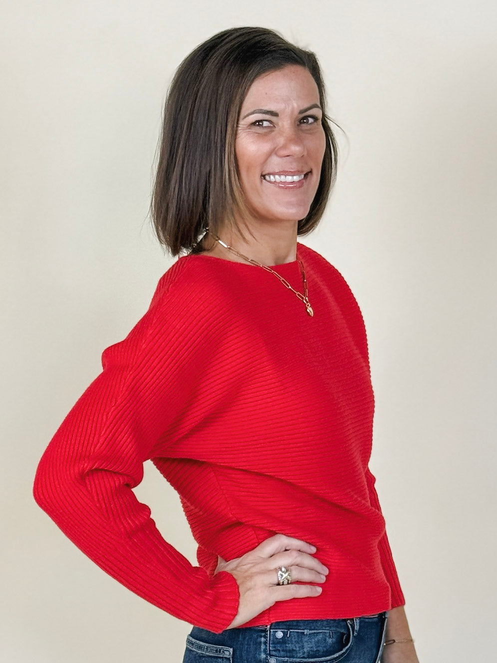 Ryan Fine Rib Dolman Sweater