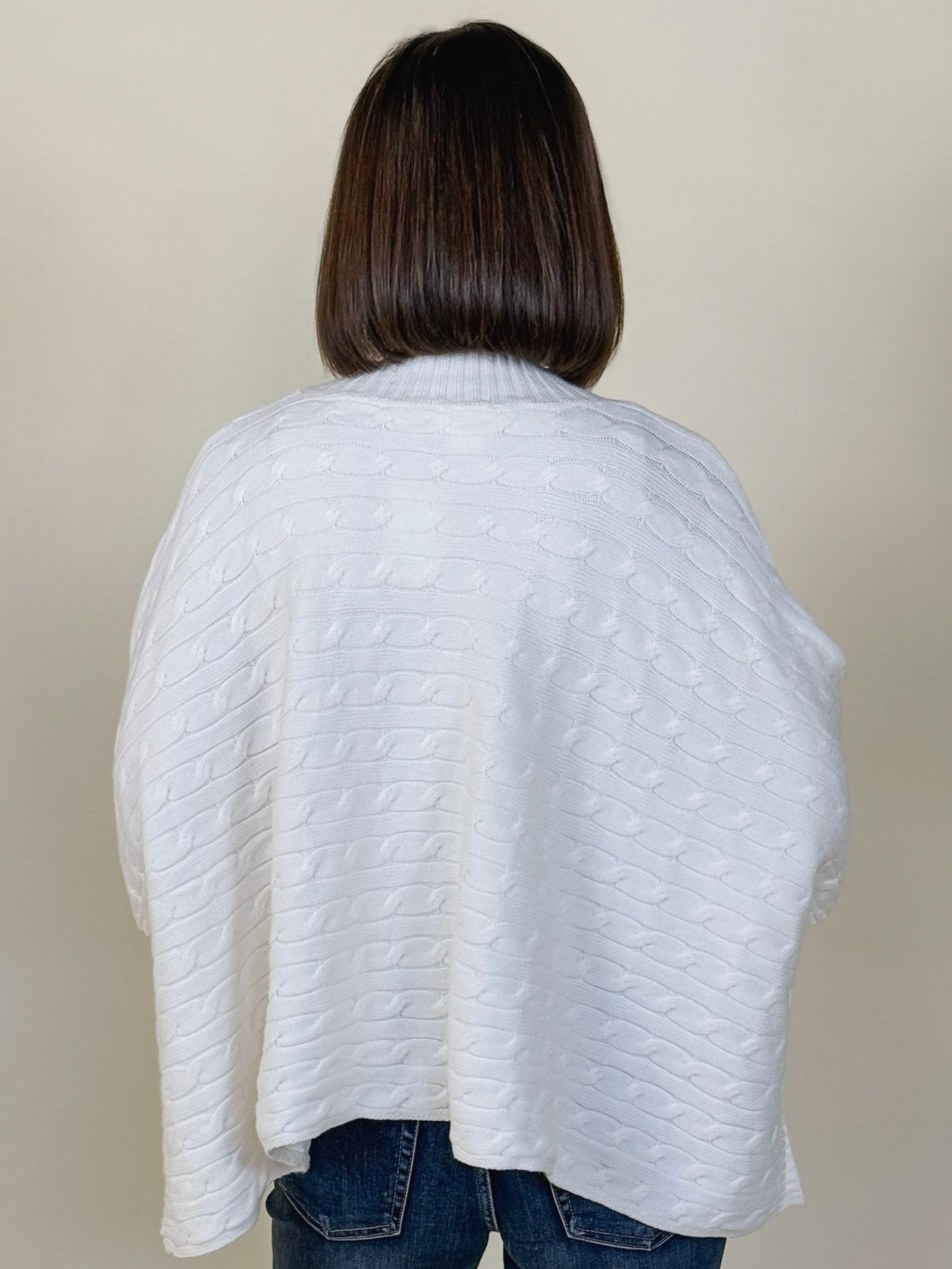 Quinn Cable Knit Poncho Sweater