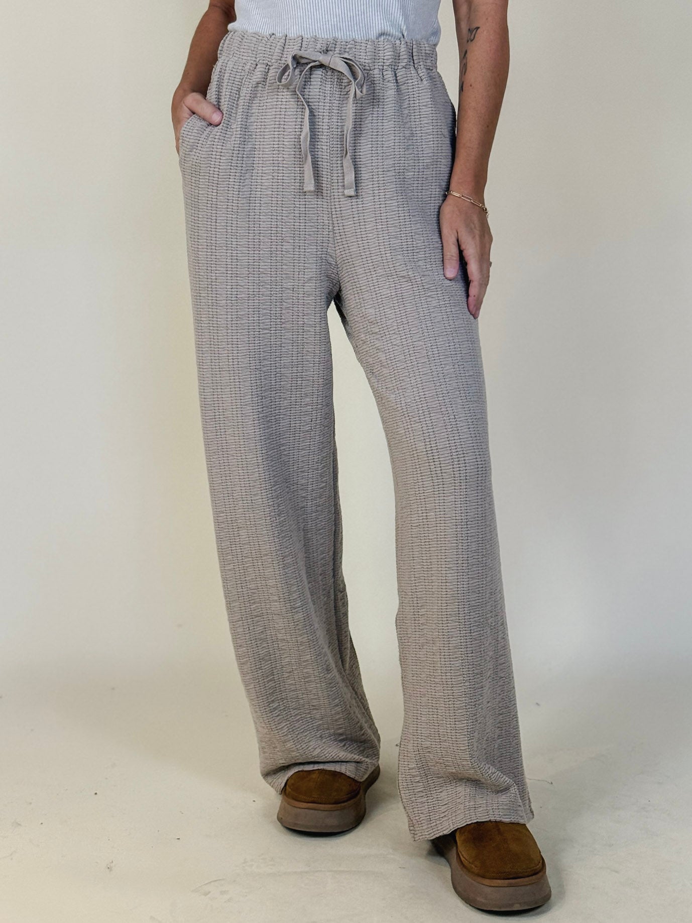 Jane Jacquard Knit Wide Leg Pants