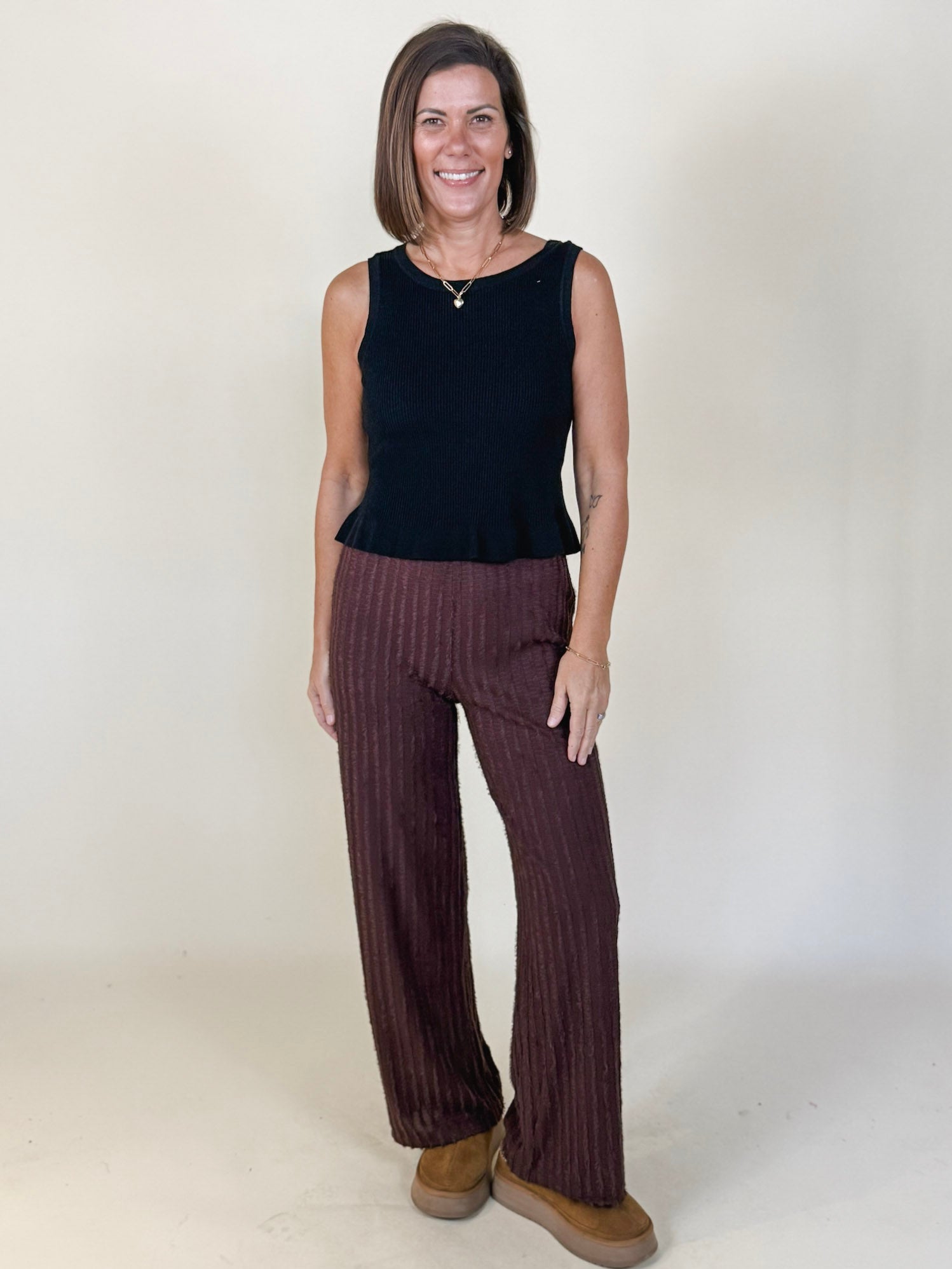 Peyton Peplum Sweater Tank