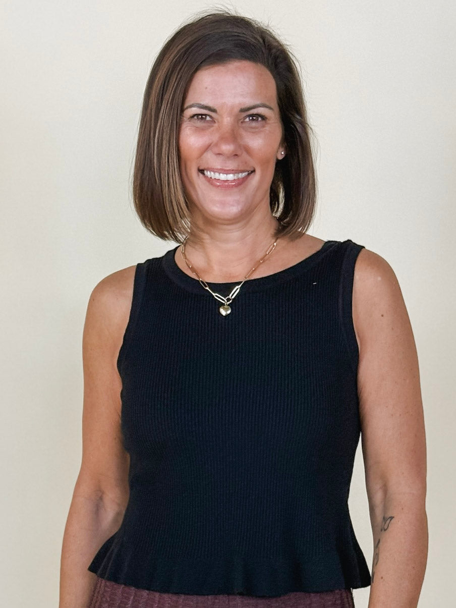 Peyton Peplum Sweater Tank