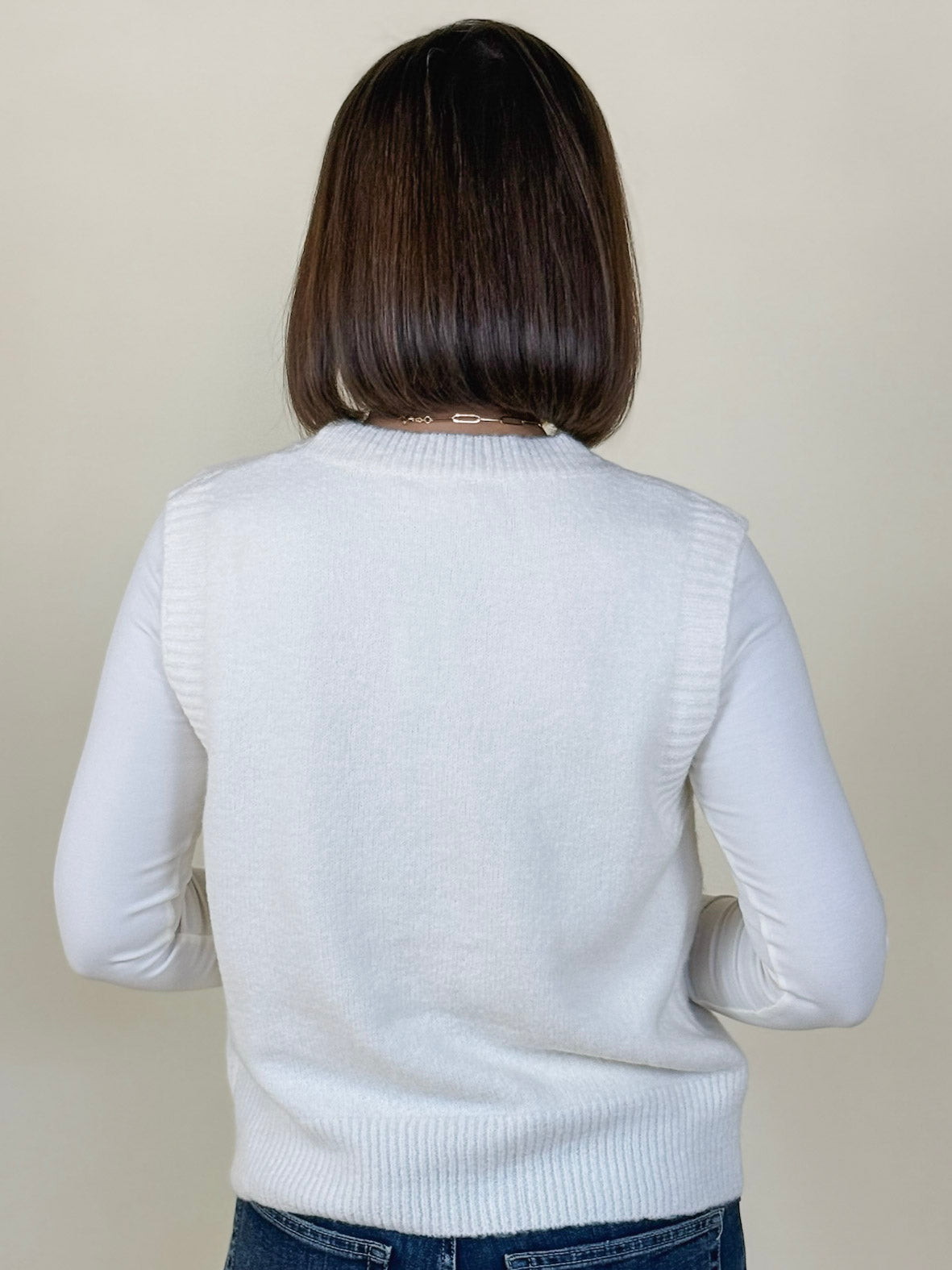 Haley Floral Embroidery Sweater Vest