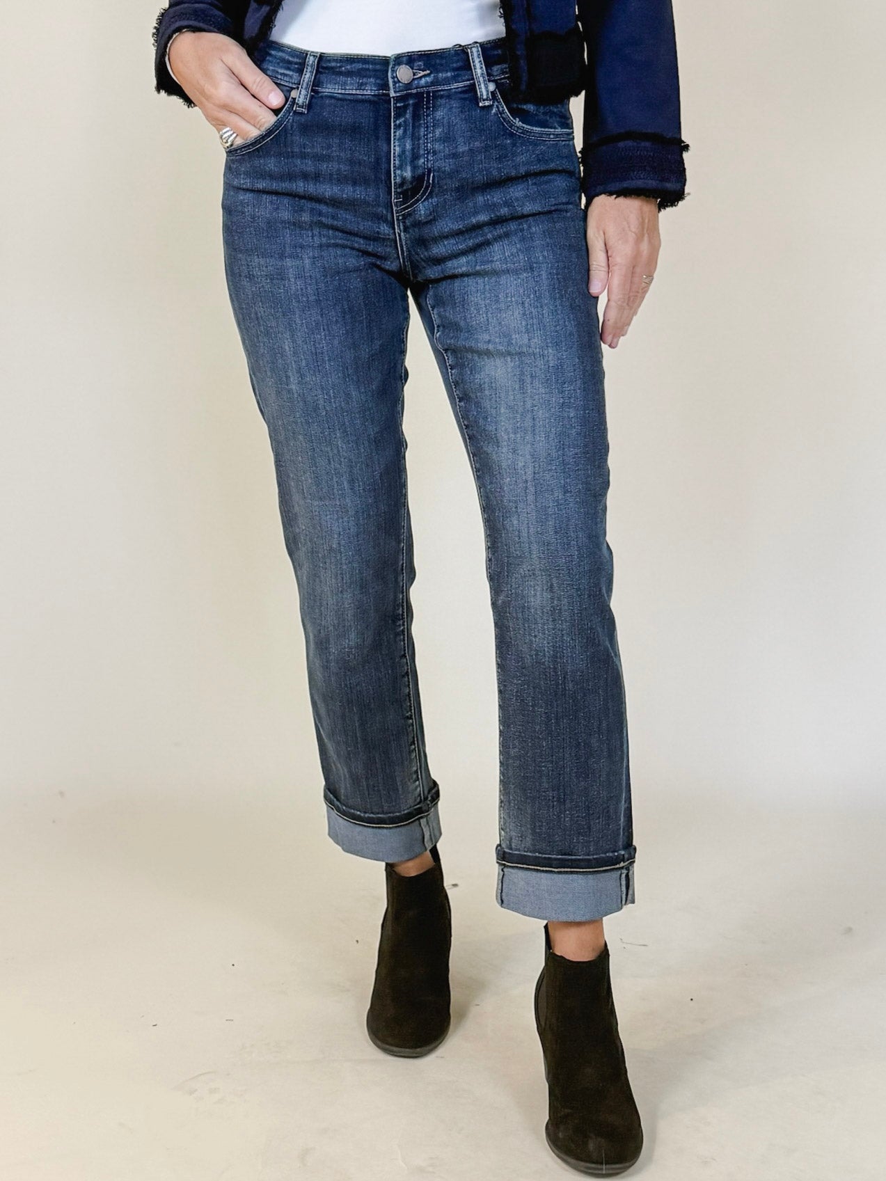 [Liverpool] Marley Girlfriend Cuffed Jean, 27"/30" Inseam
