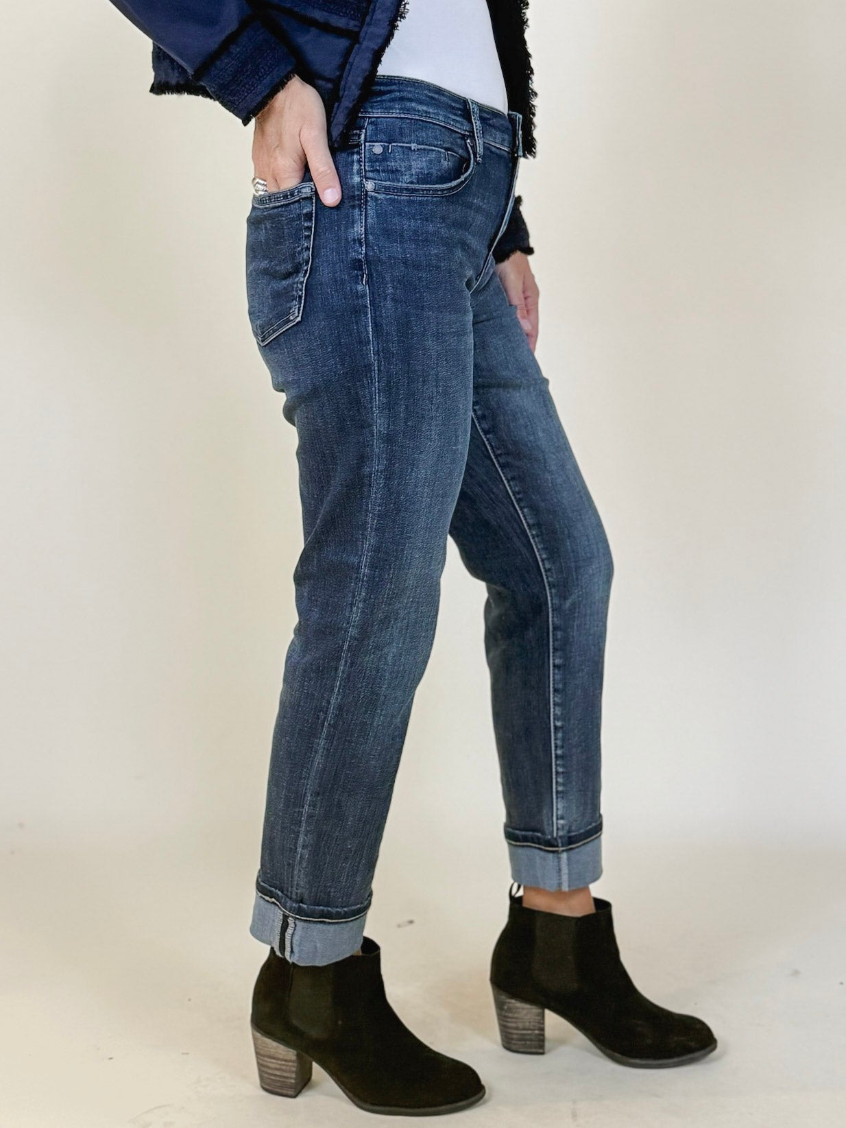[Liverpool] Marley Girlfriend Cuffed Jean, 27"/30" Inseam