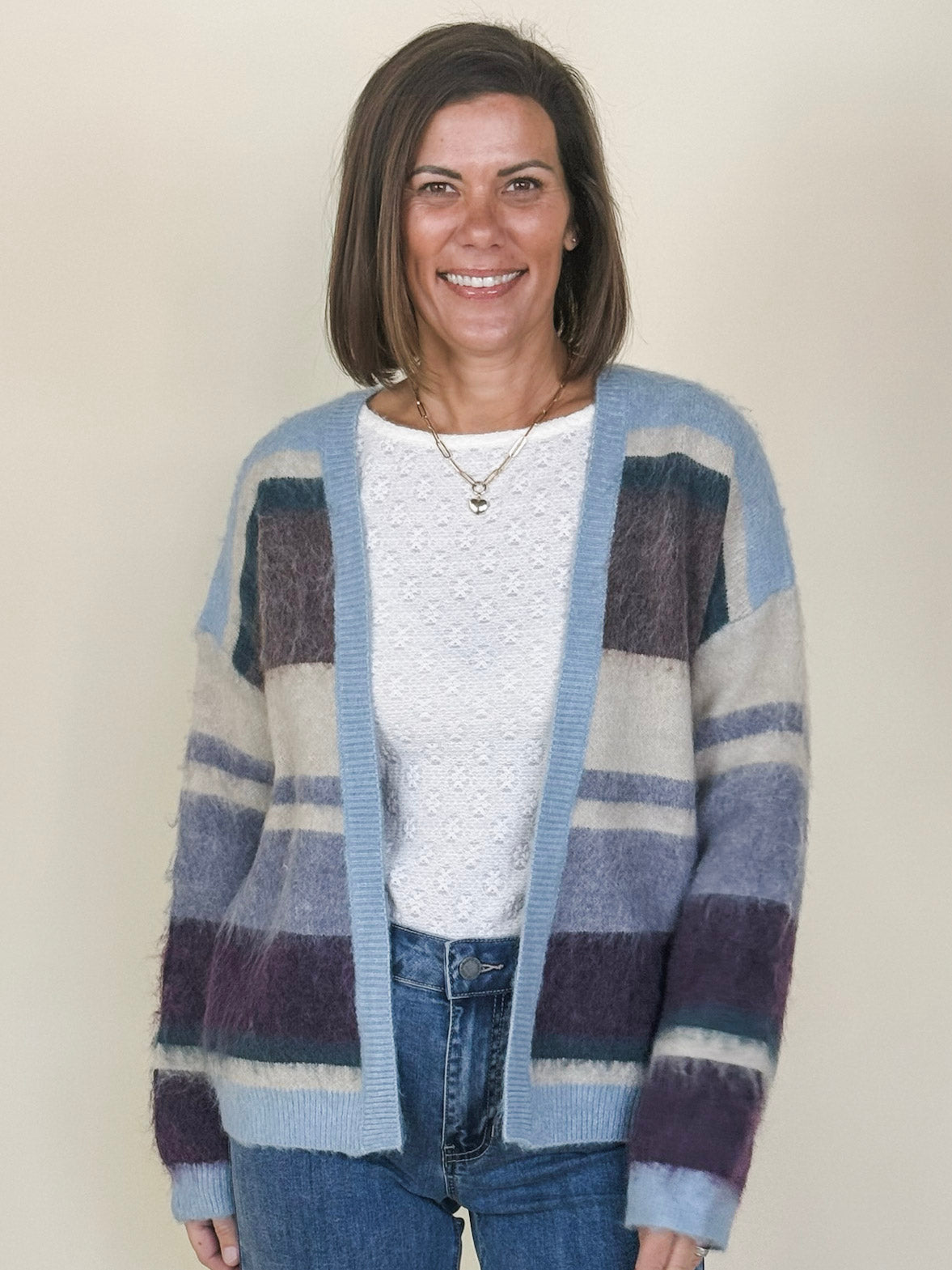 Juliette Colorblocked Open Cardigan
