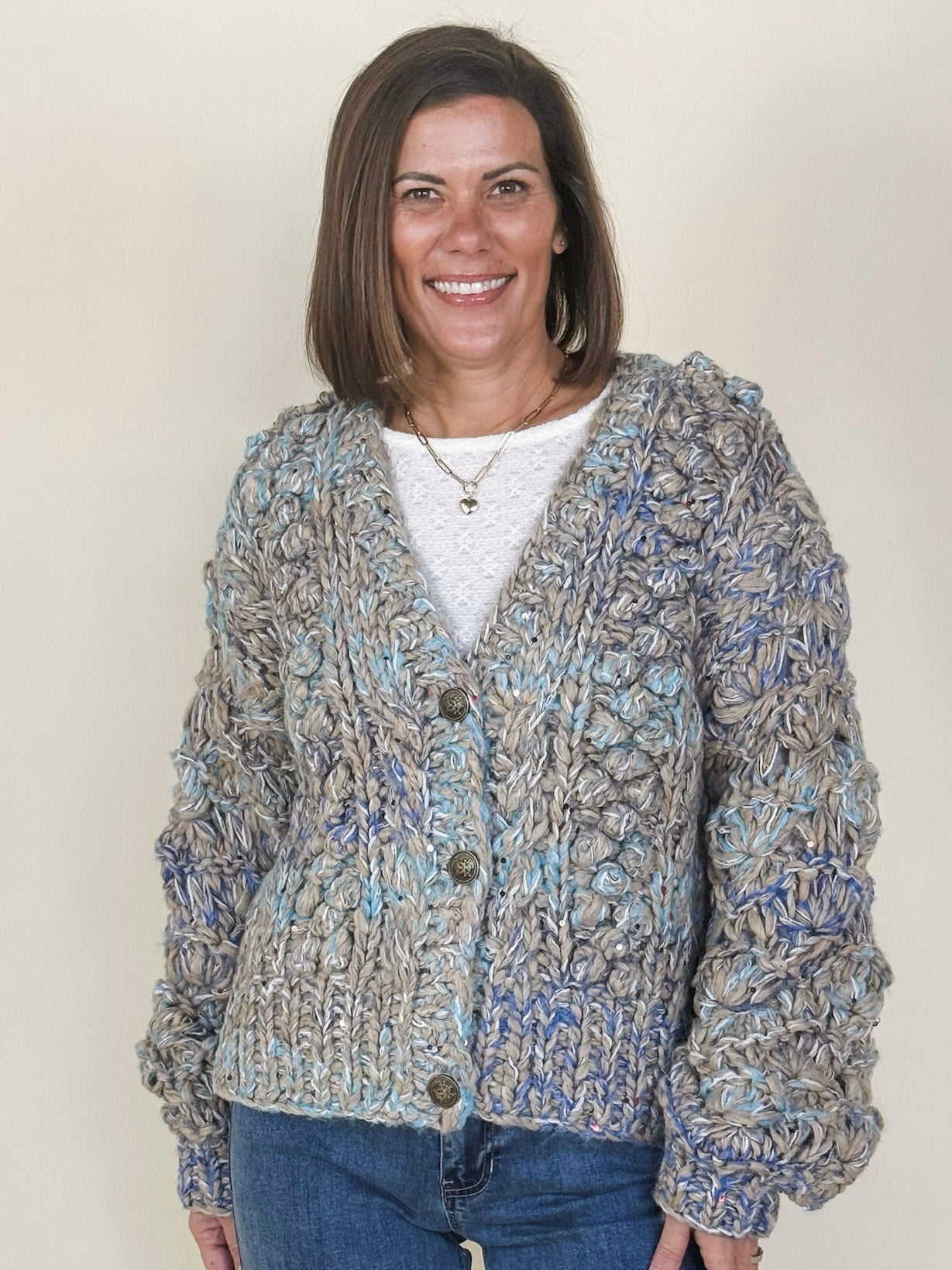 Kati Flecked Chunky Cardigan