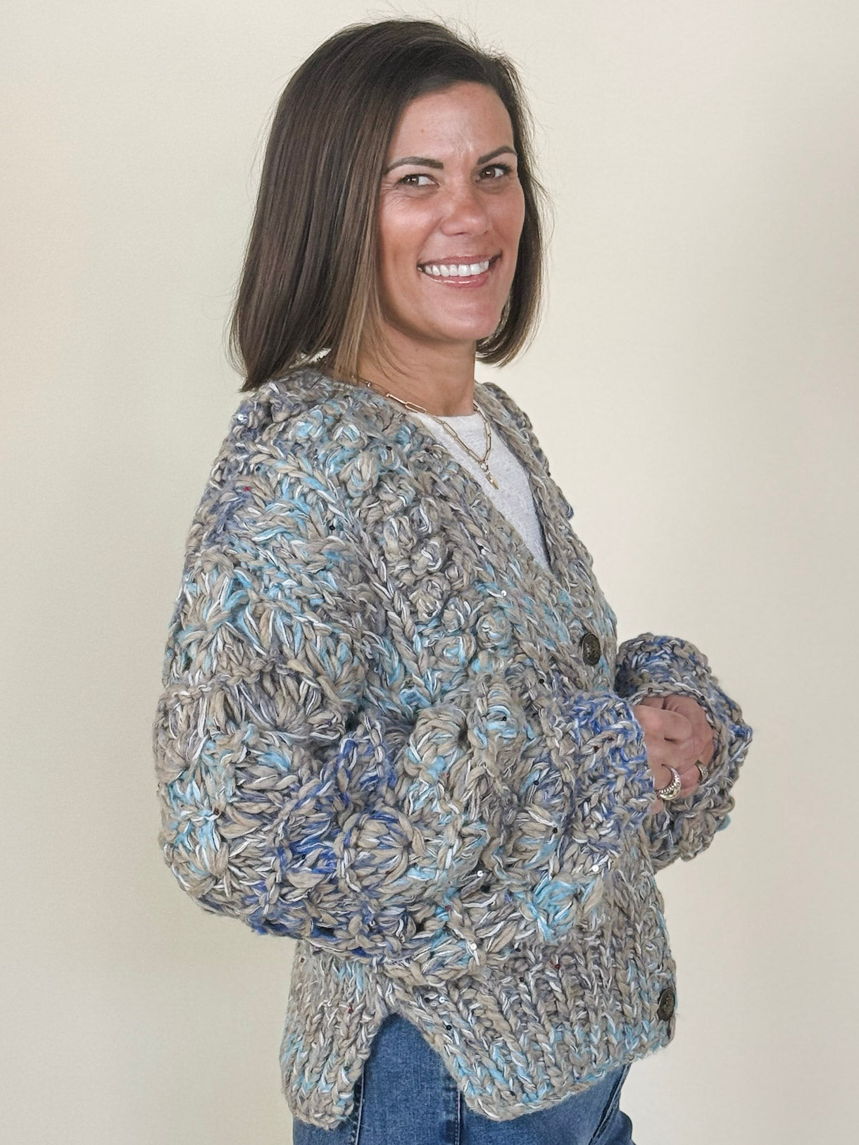 Kati Flecked Chunky Cardigan