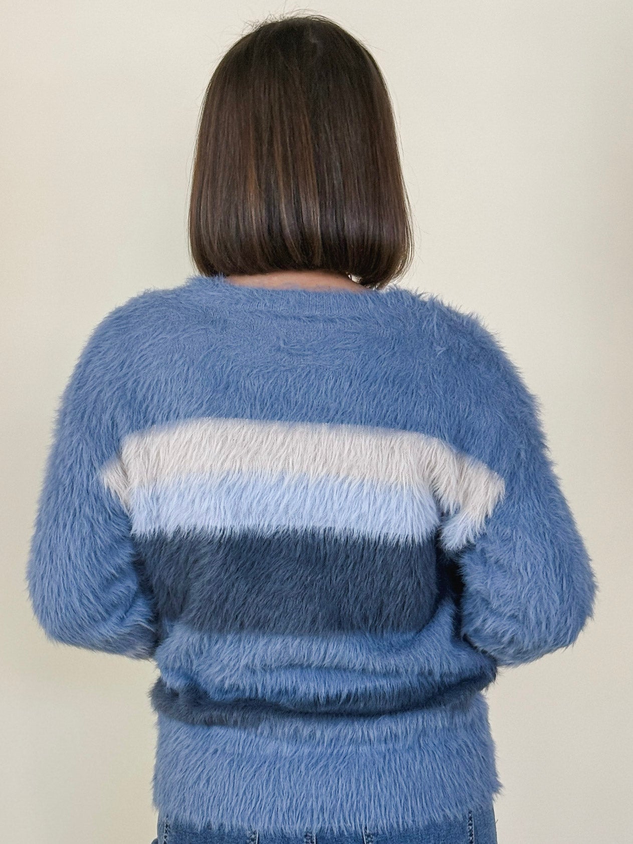 CeCe Colorblocked Stripe Sweater