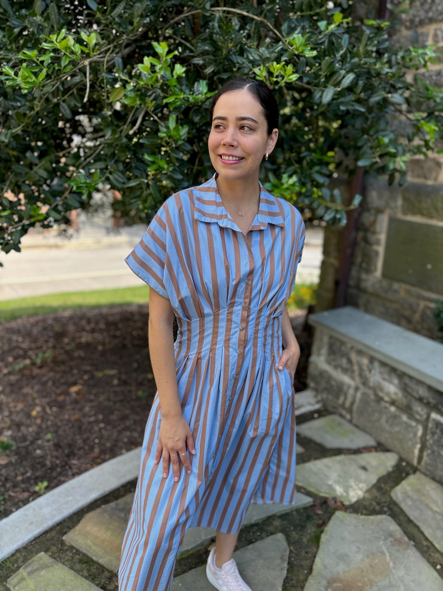 Millie Striped Button Up Maxi Dress