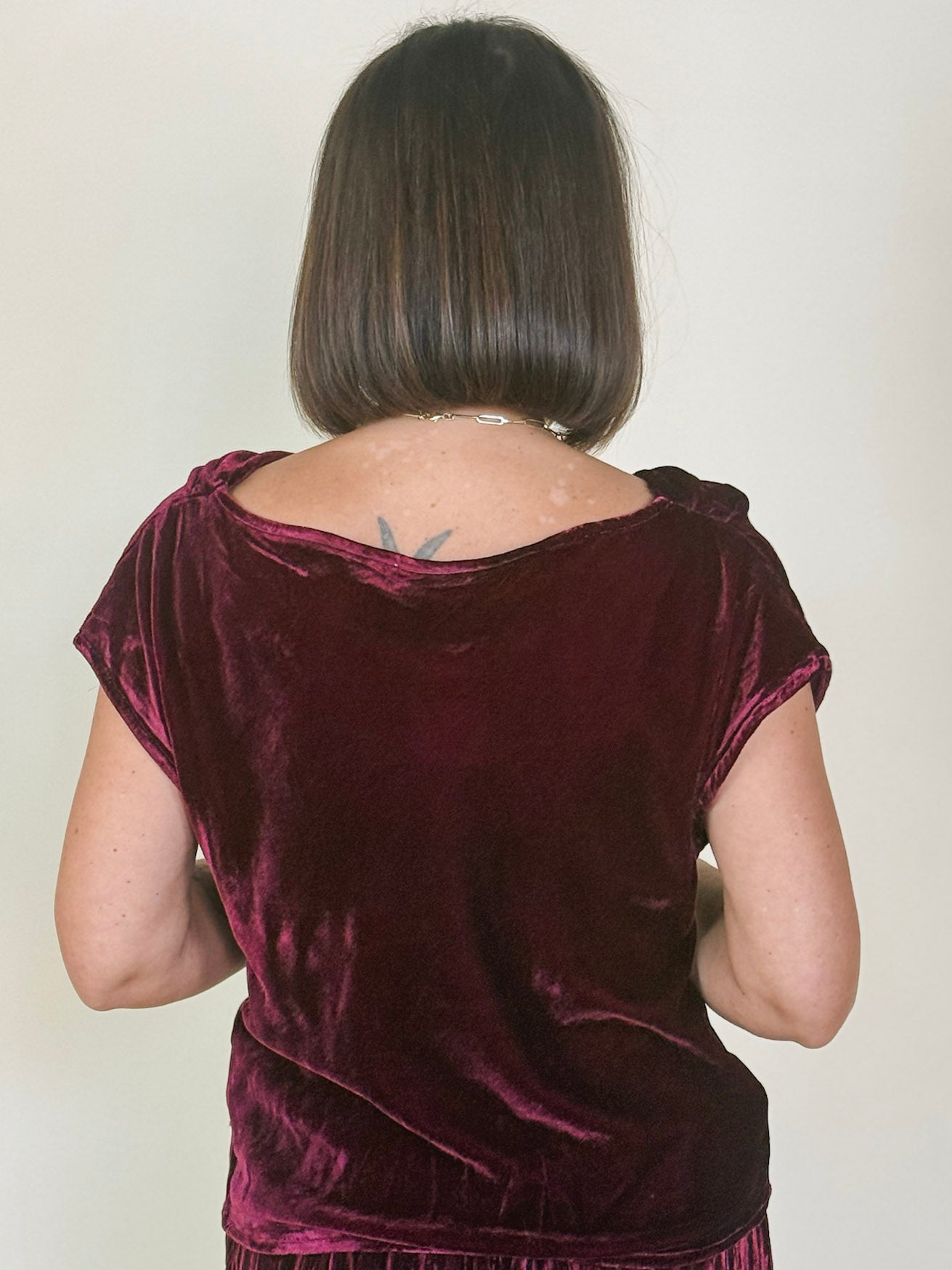 Serena Velvet Cowl Top