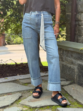 [TRIBAL] Audrey Carpenter Jeans with Scarf