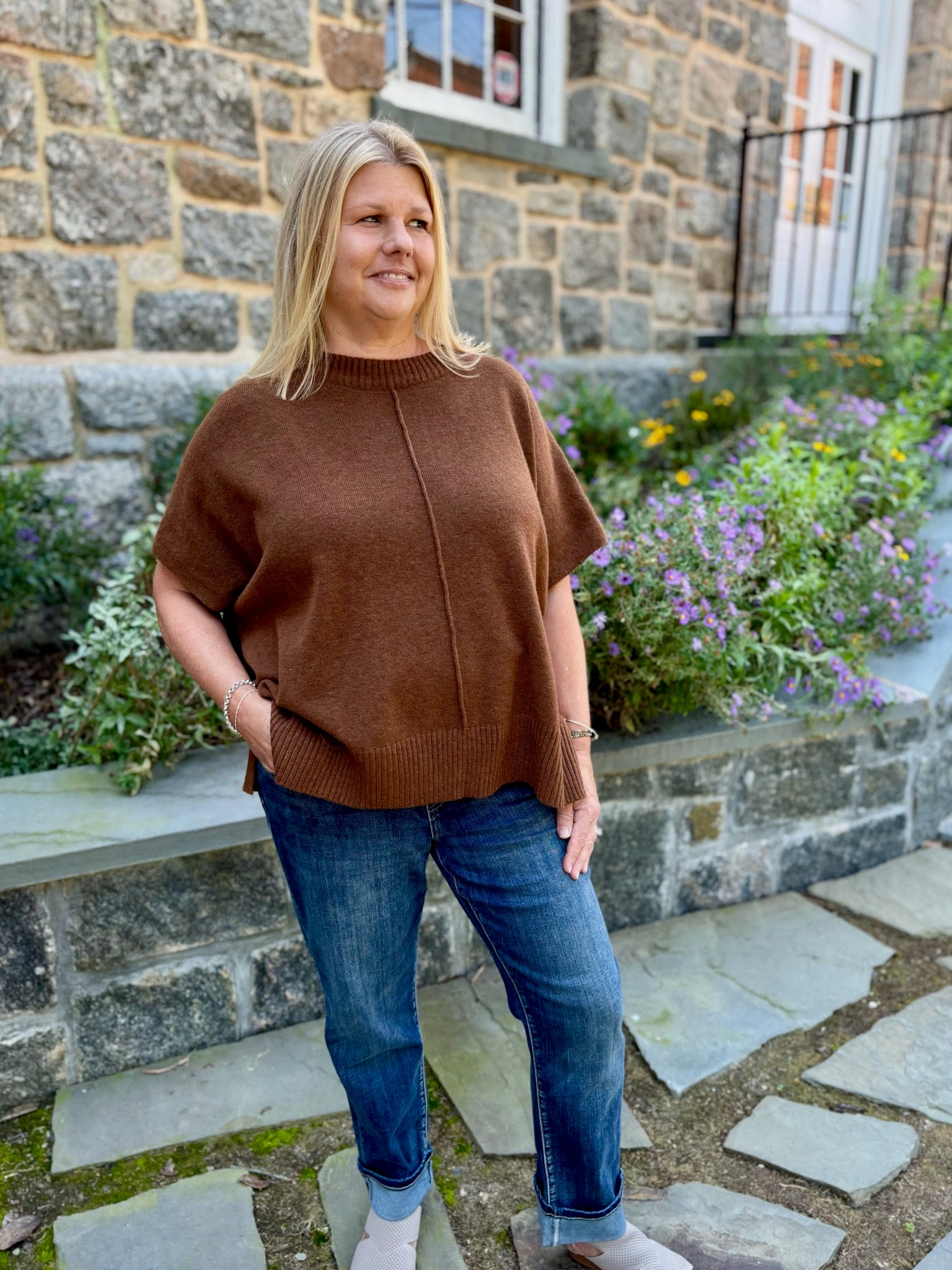 [Liverpool] Marley Girlfriend Cuffed Jean, 27"/30" Inseam