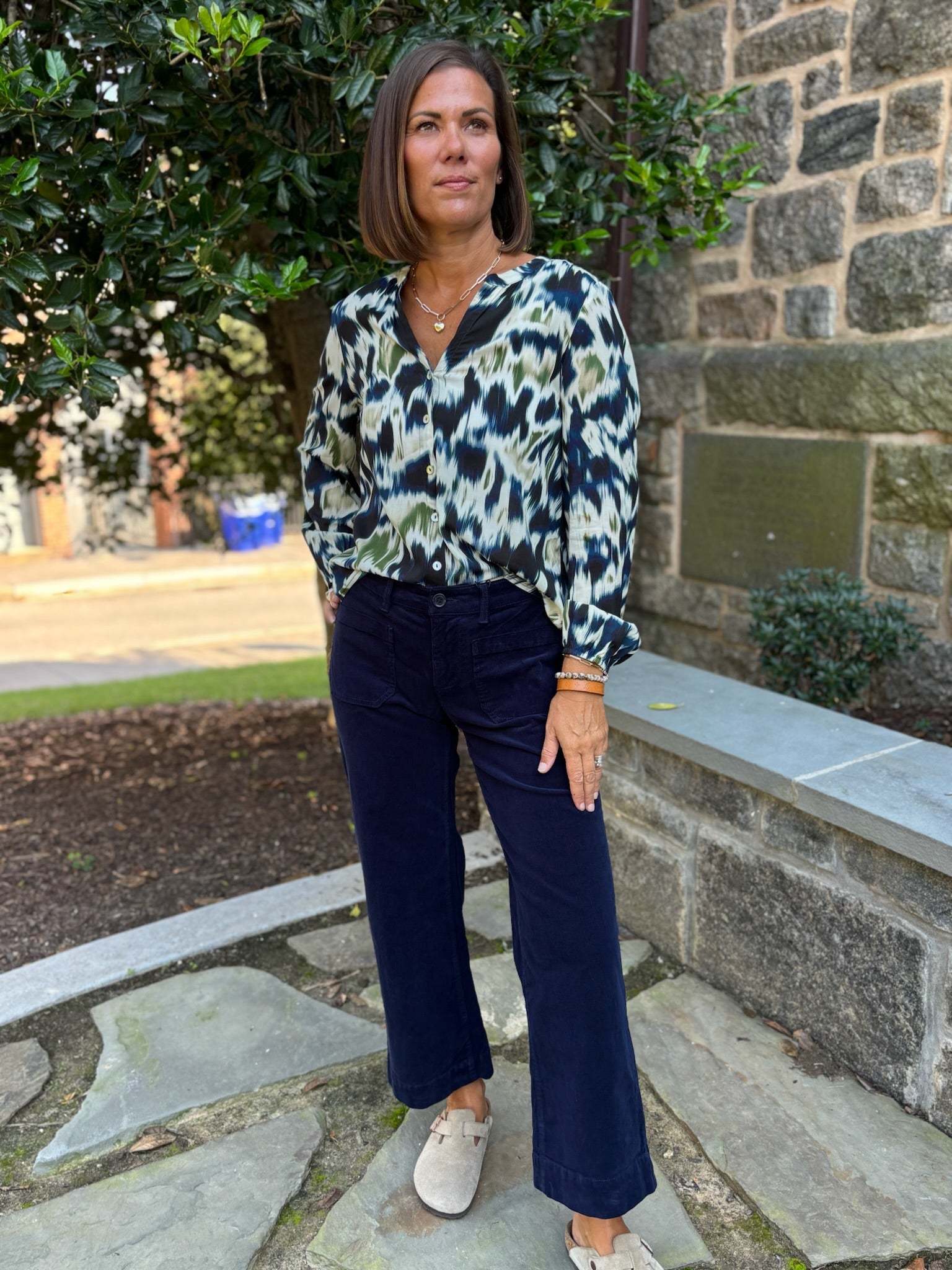 [Liverpool] Corduroy Crop Wide Leg Pant