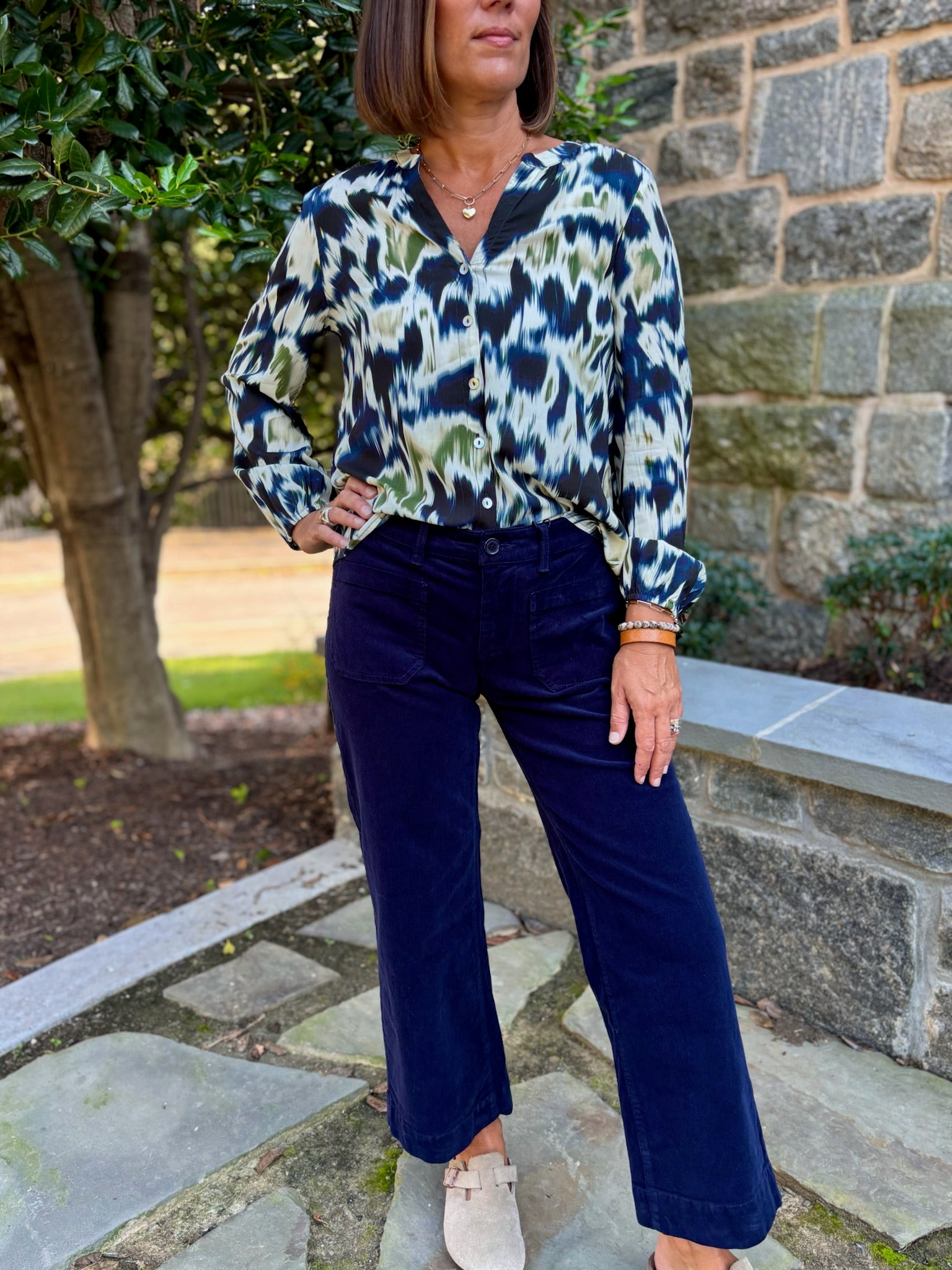 [Liverpool] Corduroy Crop Wide Leg Pant