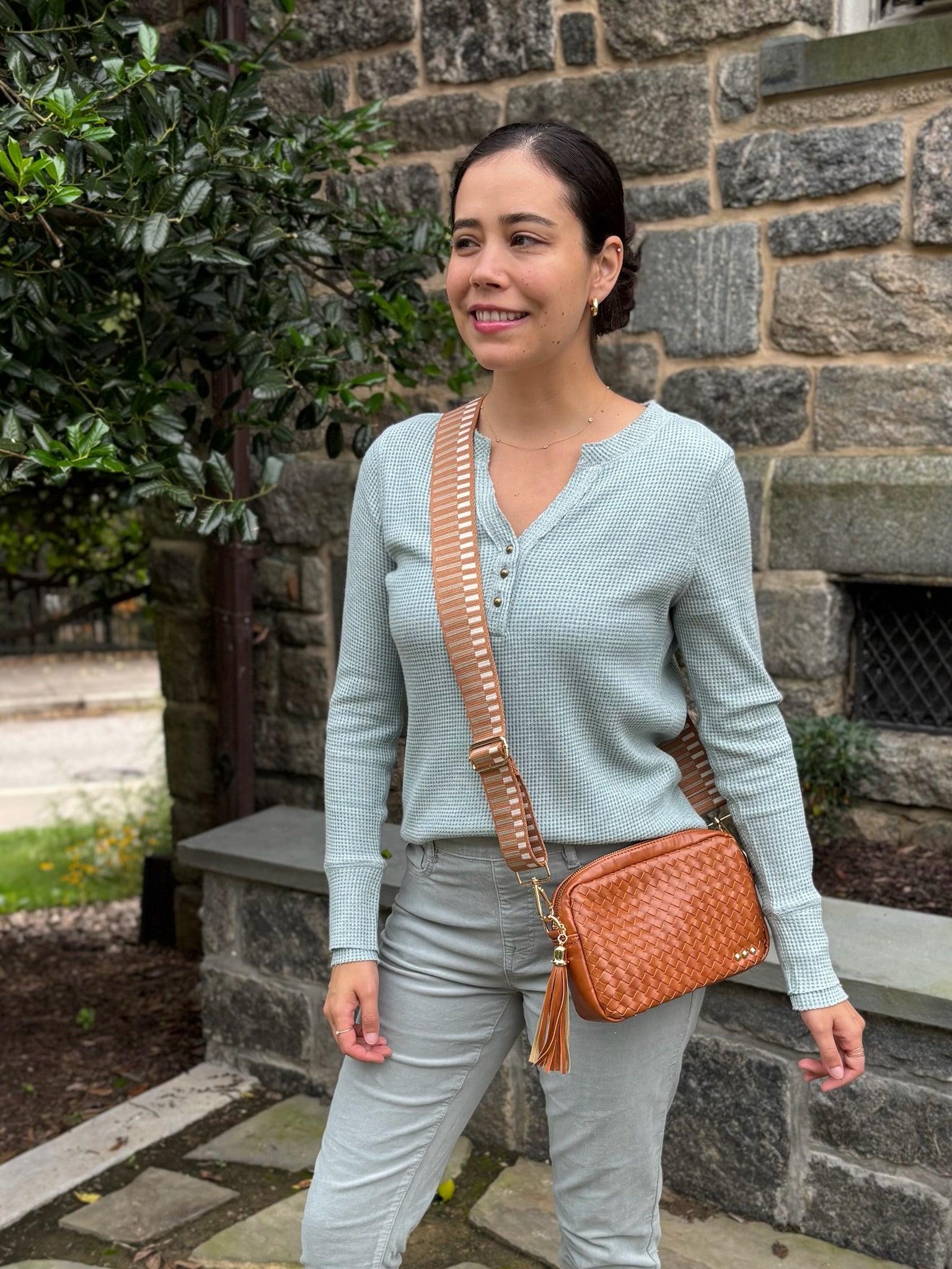 [TRIBAL] Henley Button Top