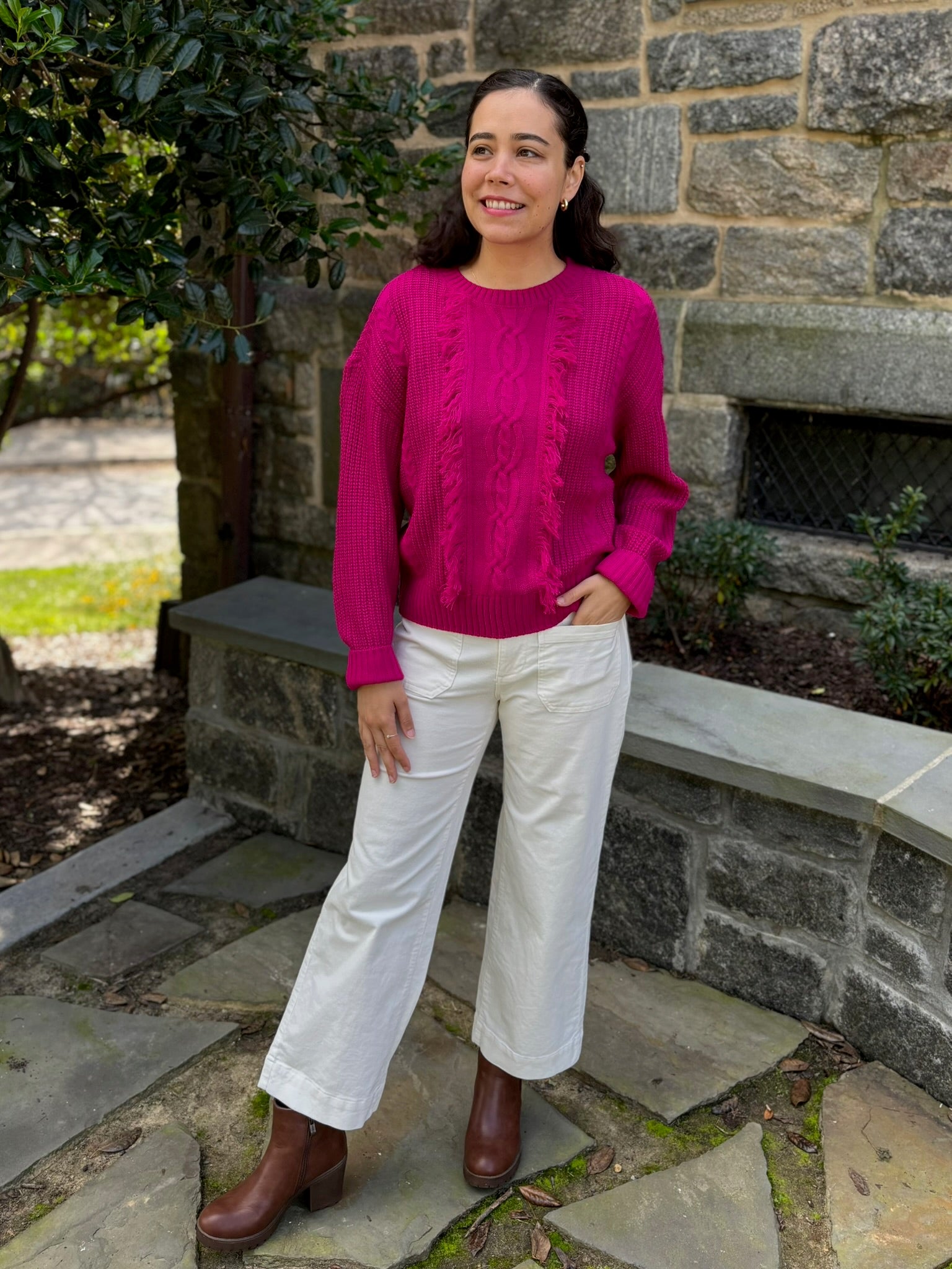 [Liverpool] Corduroy Crop Wide Leg Pant