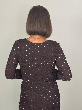 [Z Supply] Amara Polka Dot Mesh Top