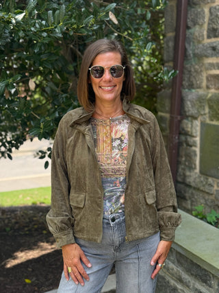 Cynthia Cinched Hem Bomber Jacket