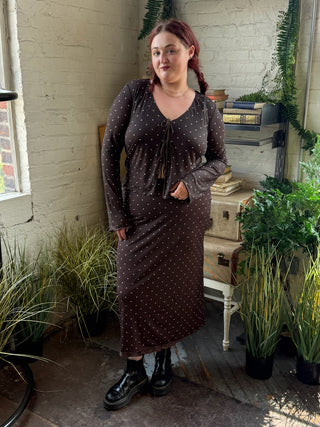 [Z Supply] Amara Polka Dot Mesh Top