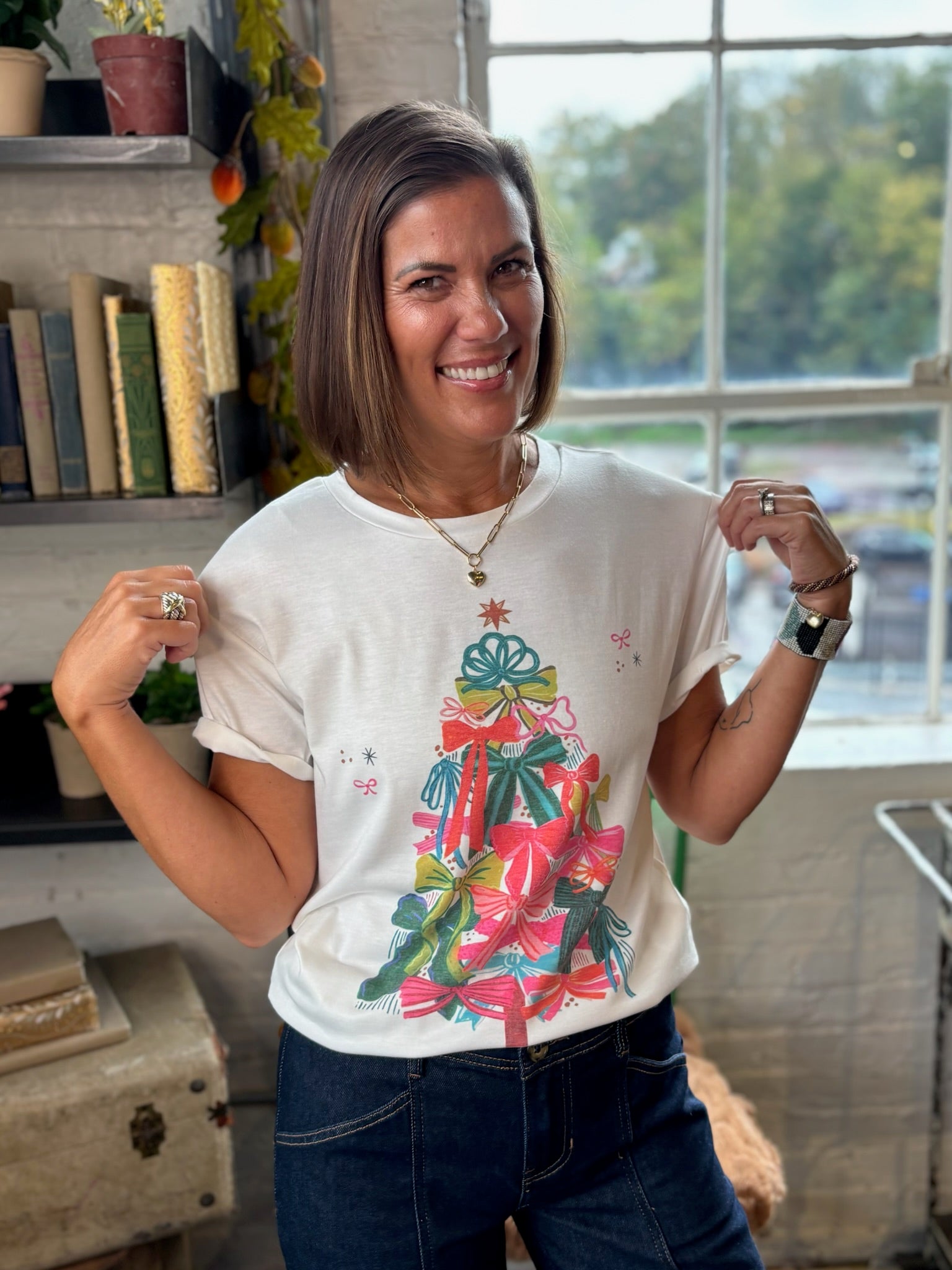 Bow Christmas Tree Tee