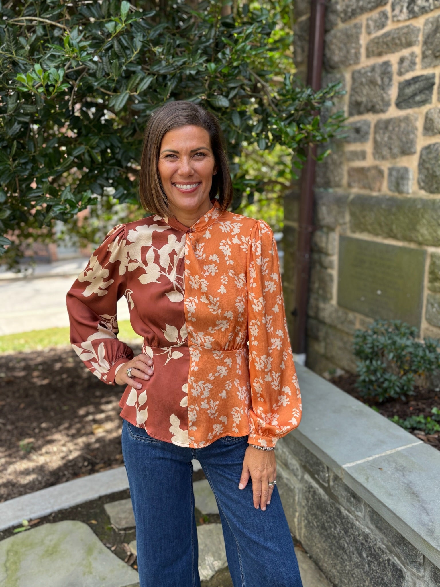 Ruiza Two Toned Blouse