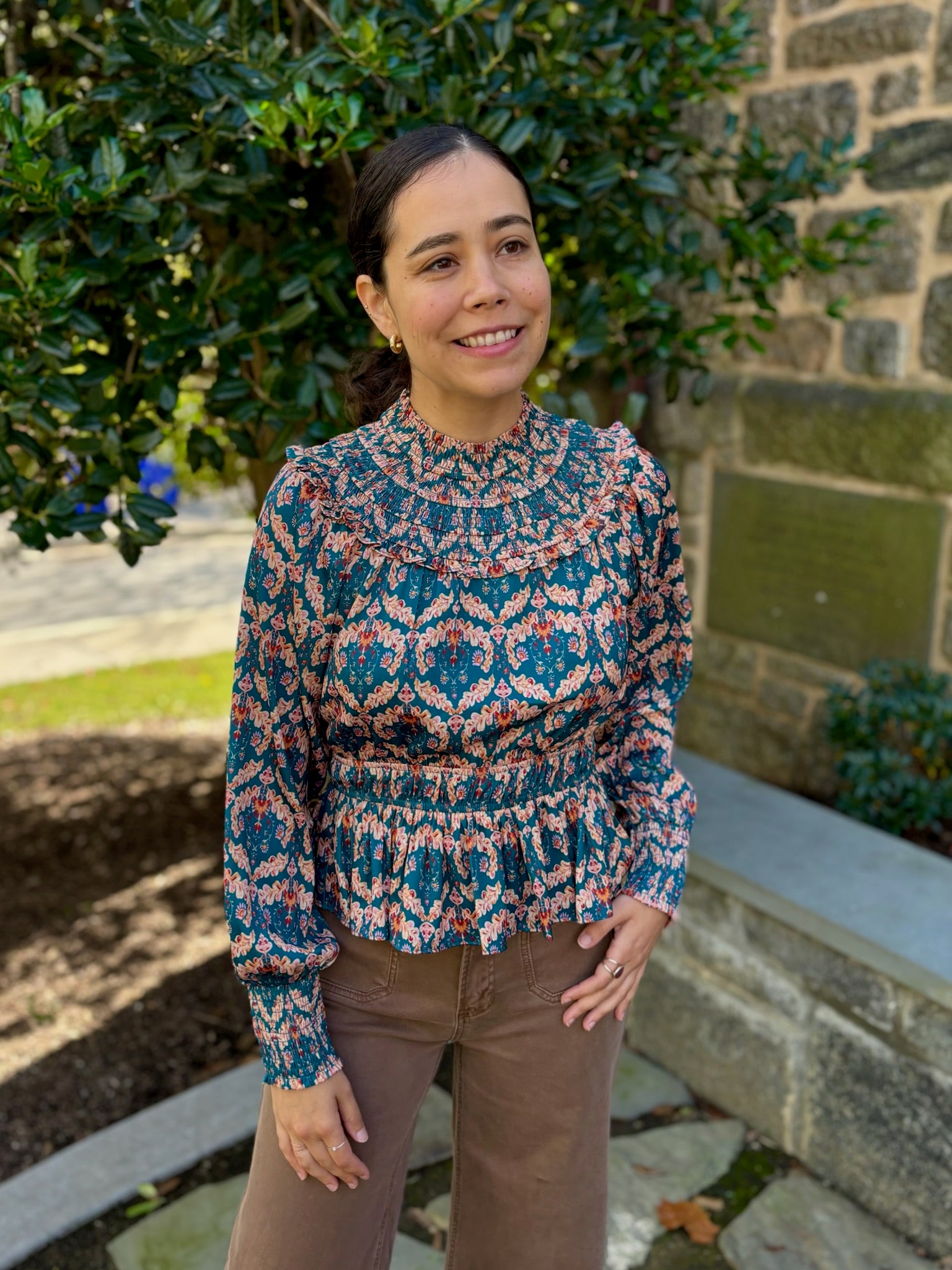 Melodie Mock Neck Blouse