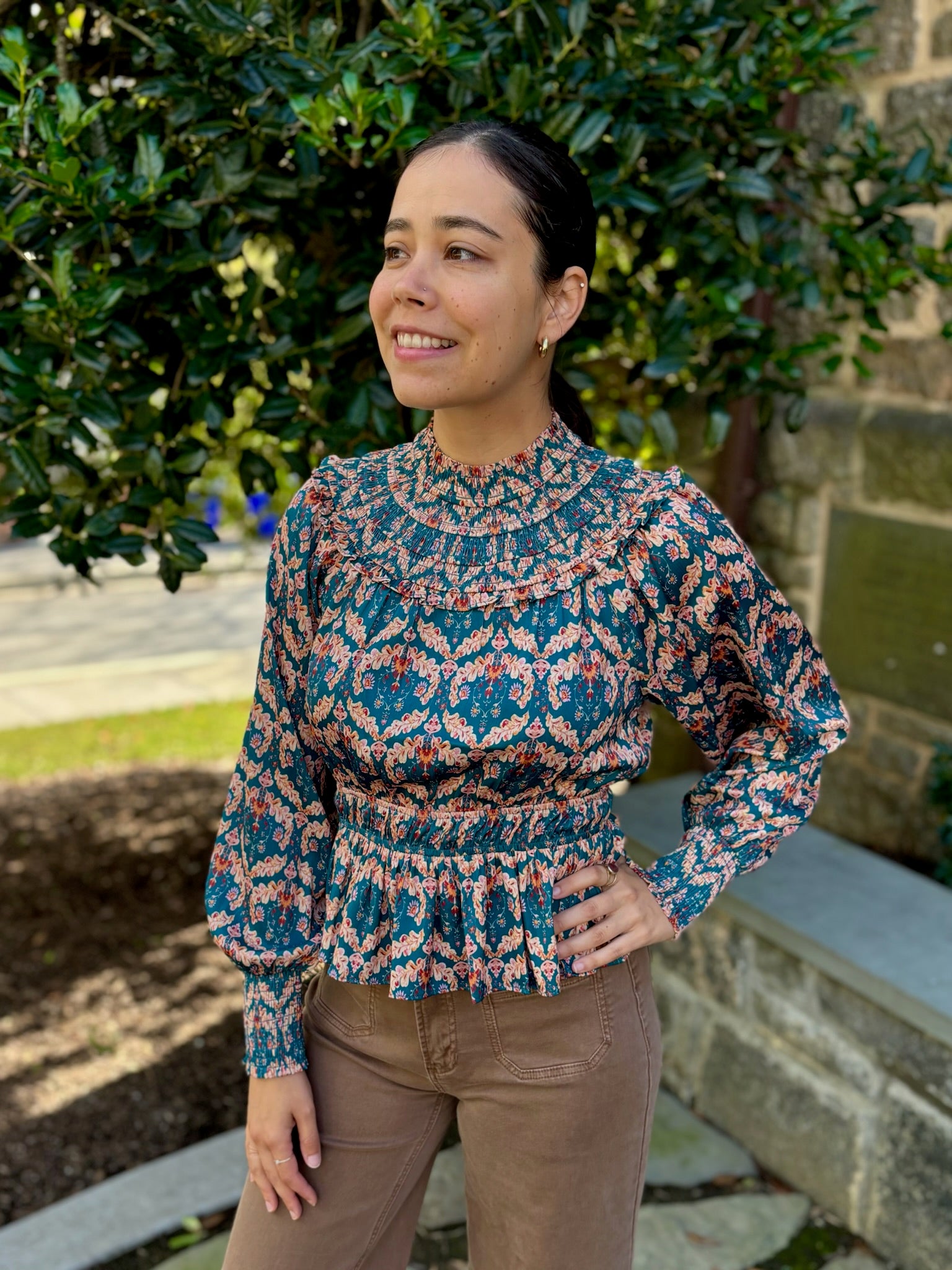 Melodie Mock Neck Blouse