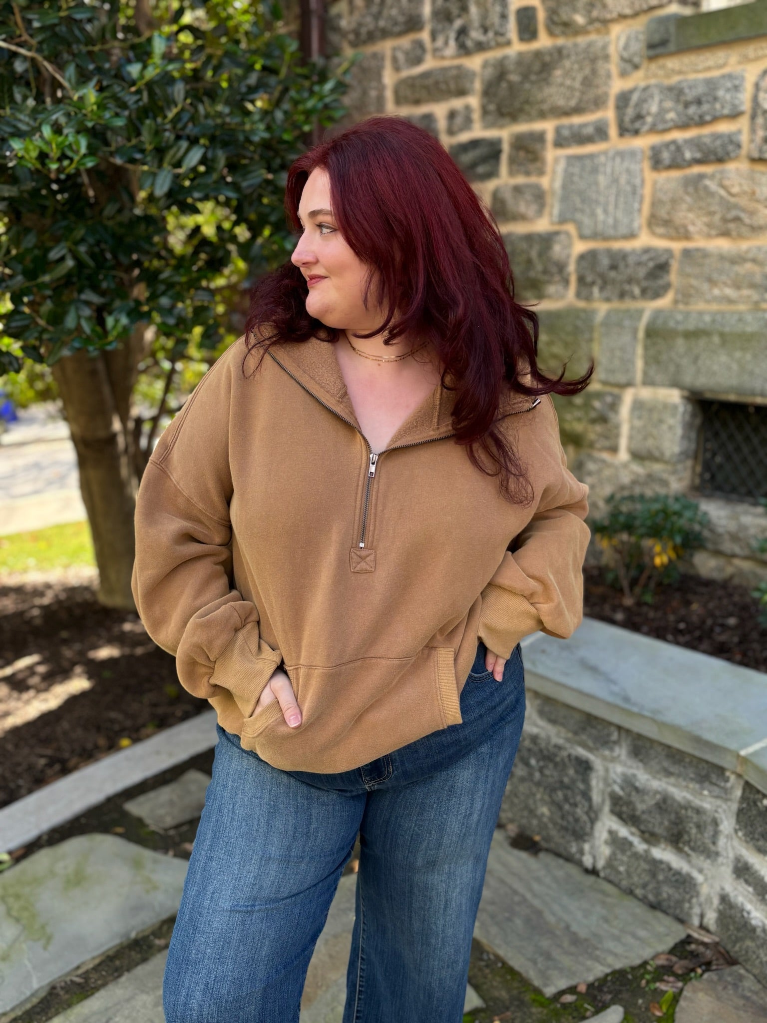 Felicity Half Zip Fleece Hoodie