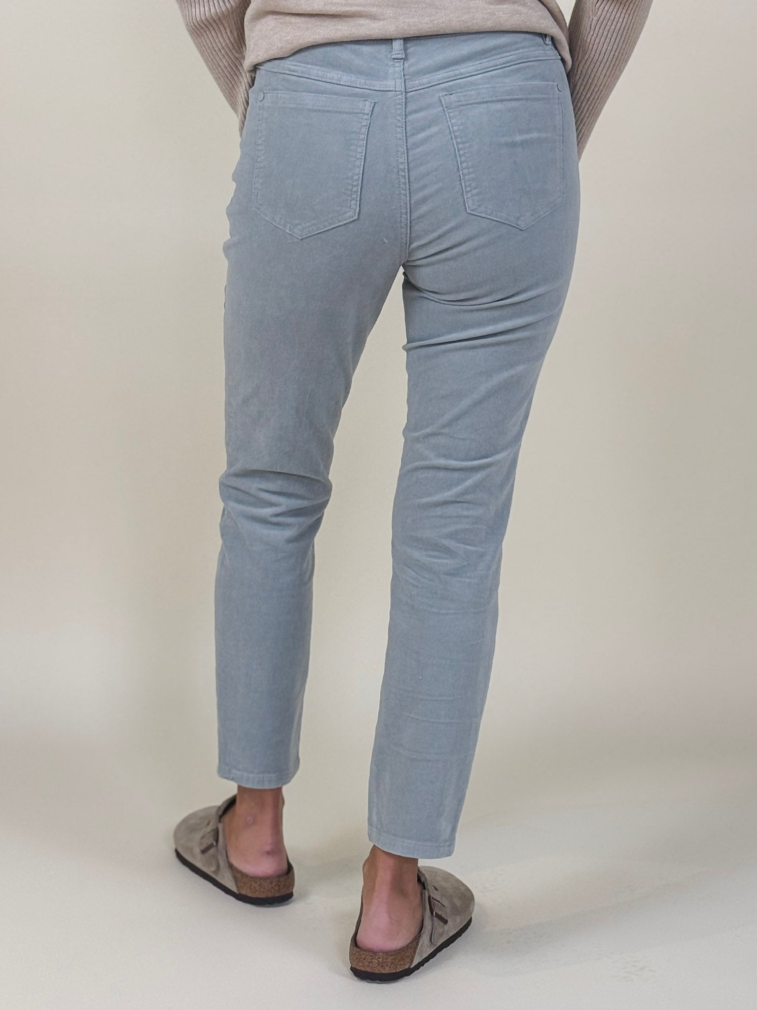 [TRIBAL] Audrey Micro Corduroy Pull-On Slim Pant