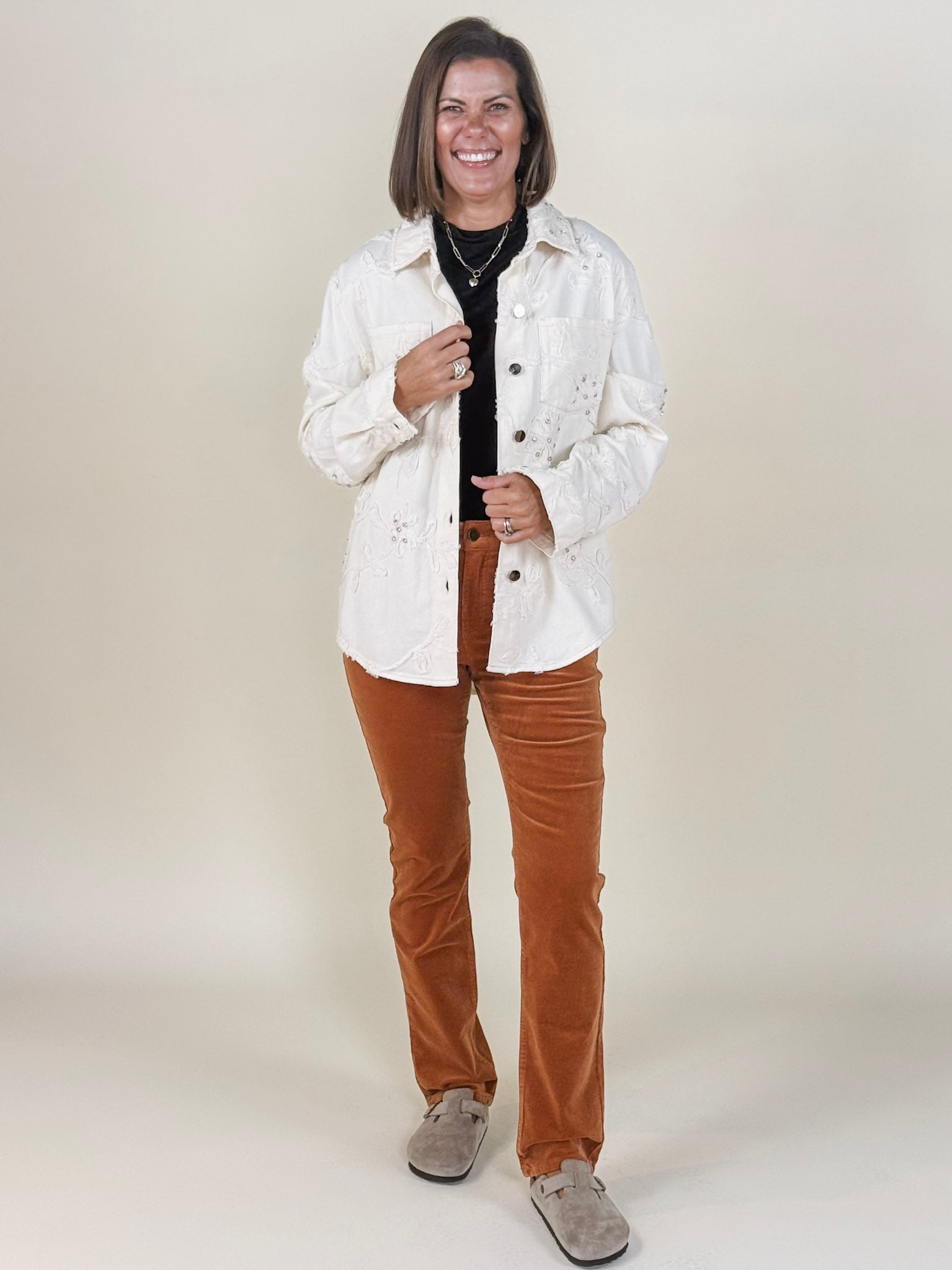 [TRIBAL] Fancy Applique Shacket