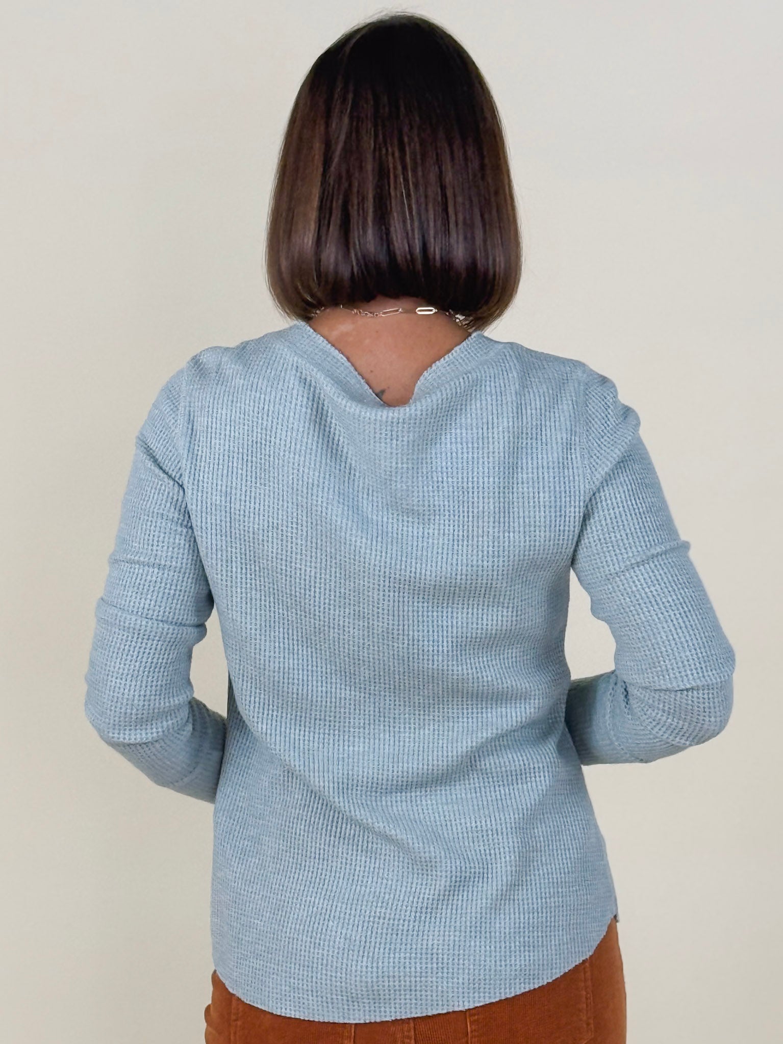 [TRIBAL] Henley Button Top