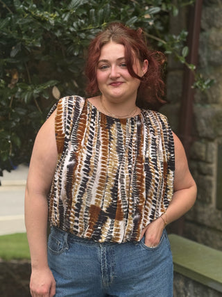 [Liverpool] Annie Sleeveless Draped Top