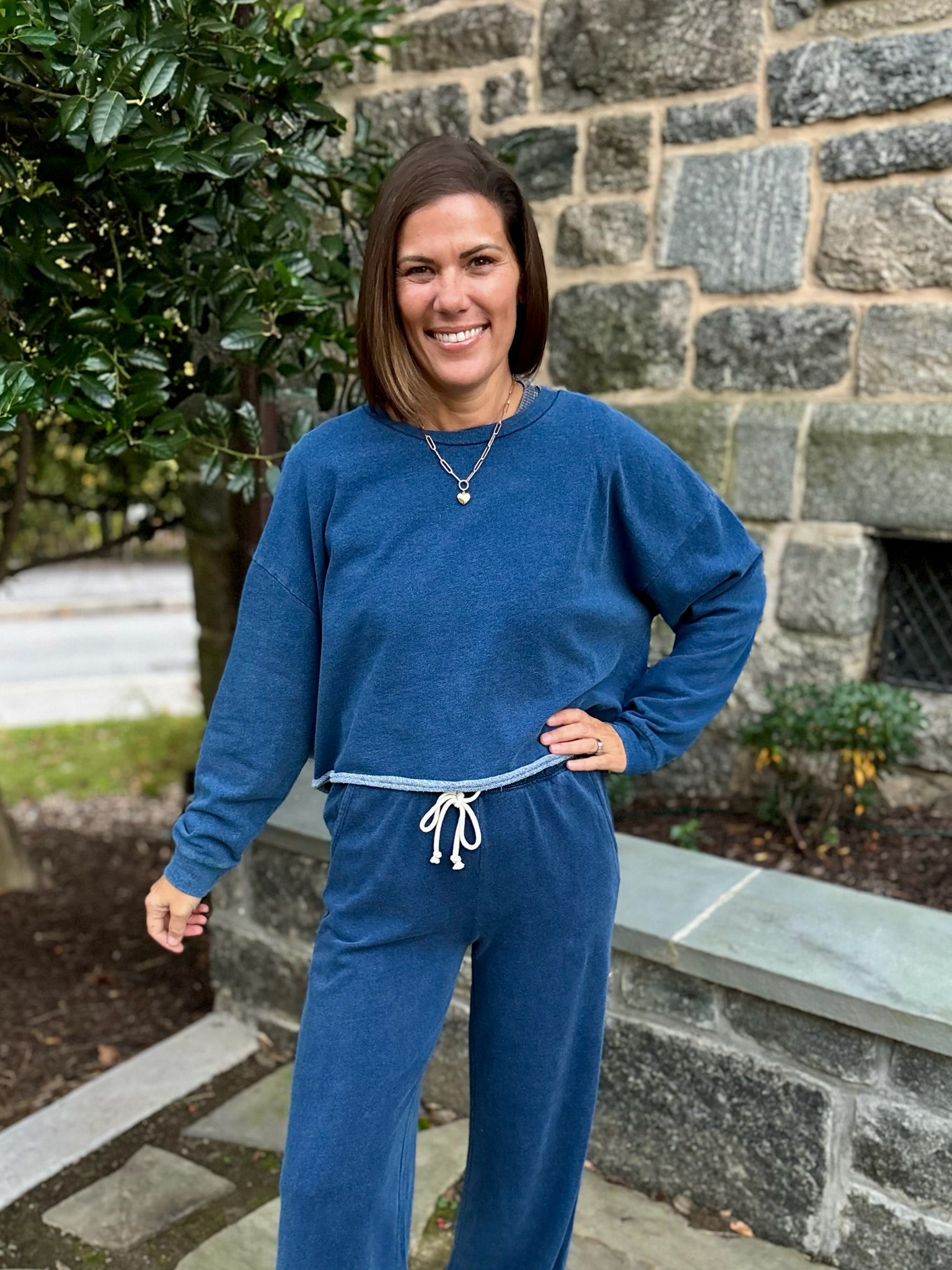 [Z Supply] Circuit Knit Denim Sweatshirt