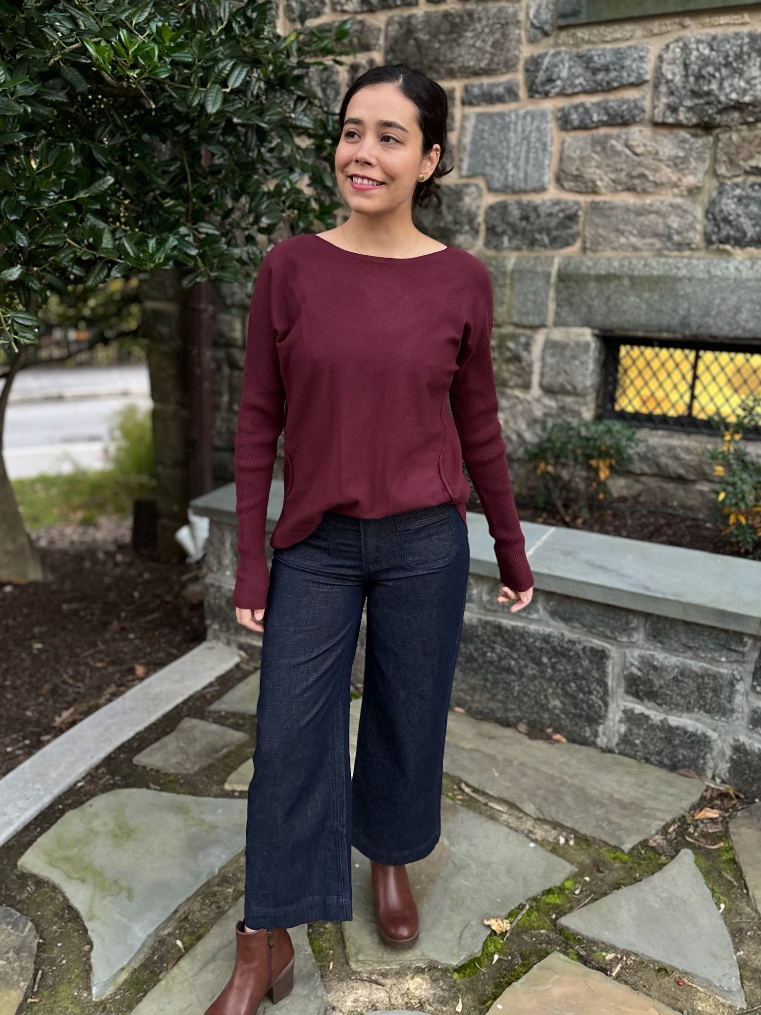 Marcy Metallic Flare Jeans, 27" Inseam