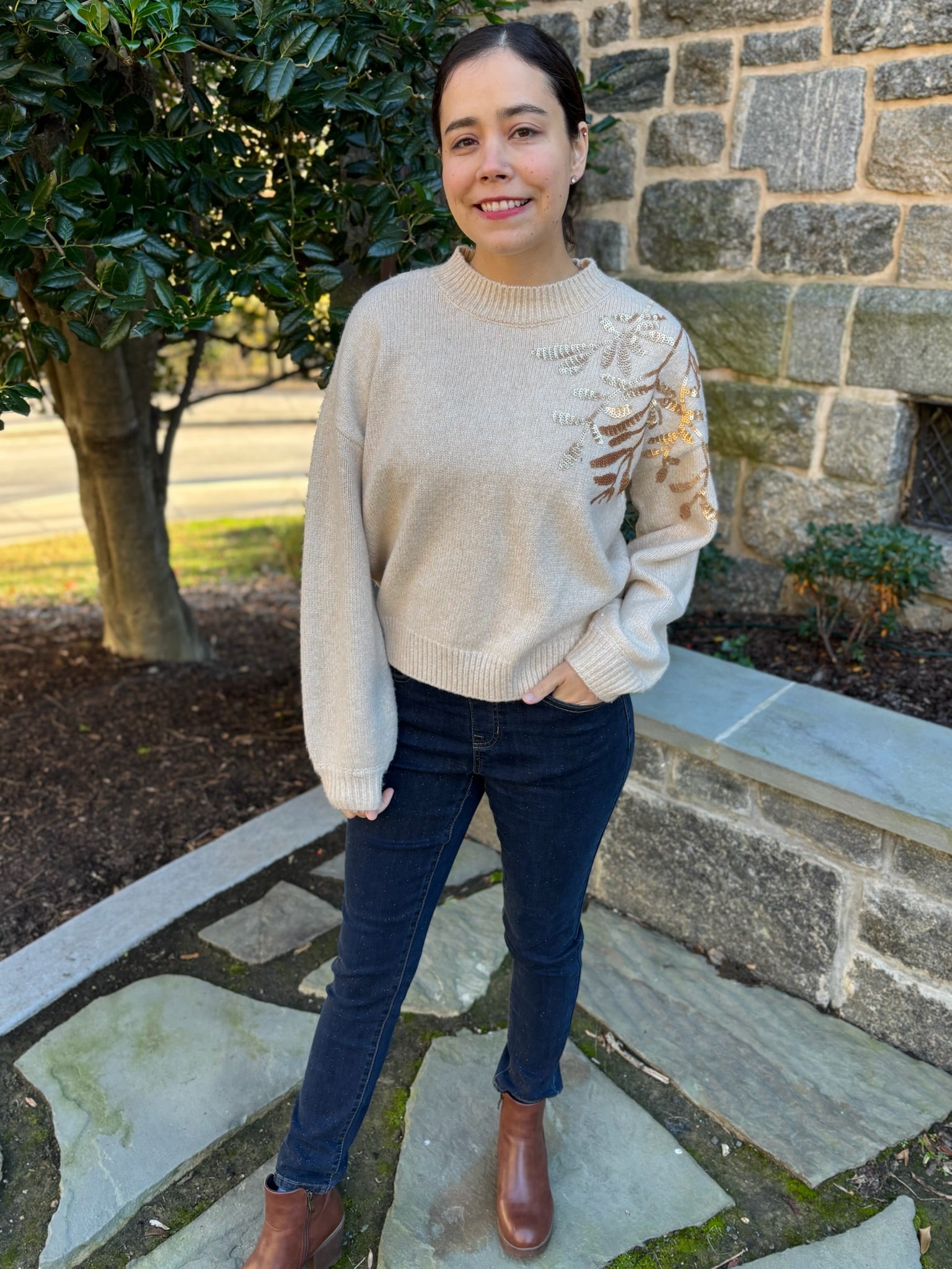 [TRIBAL] Audrey Pull-On Slim Ankle Jeans