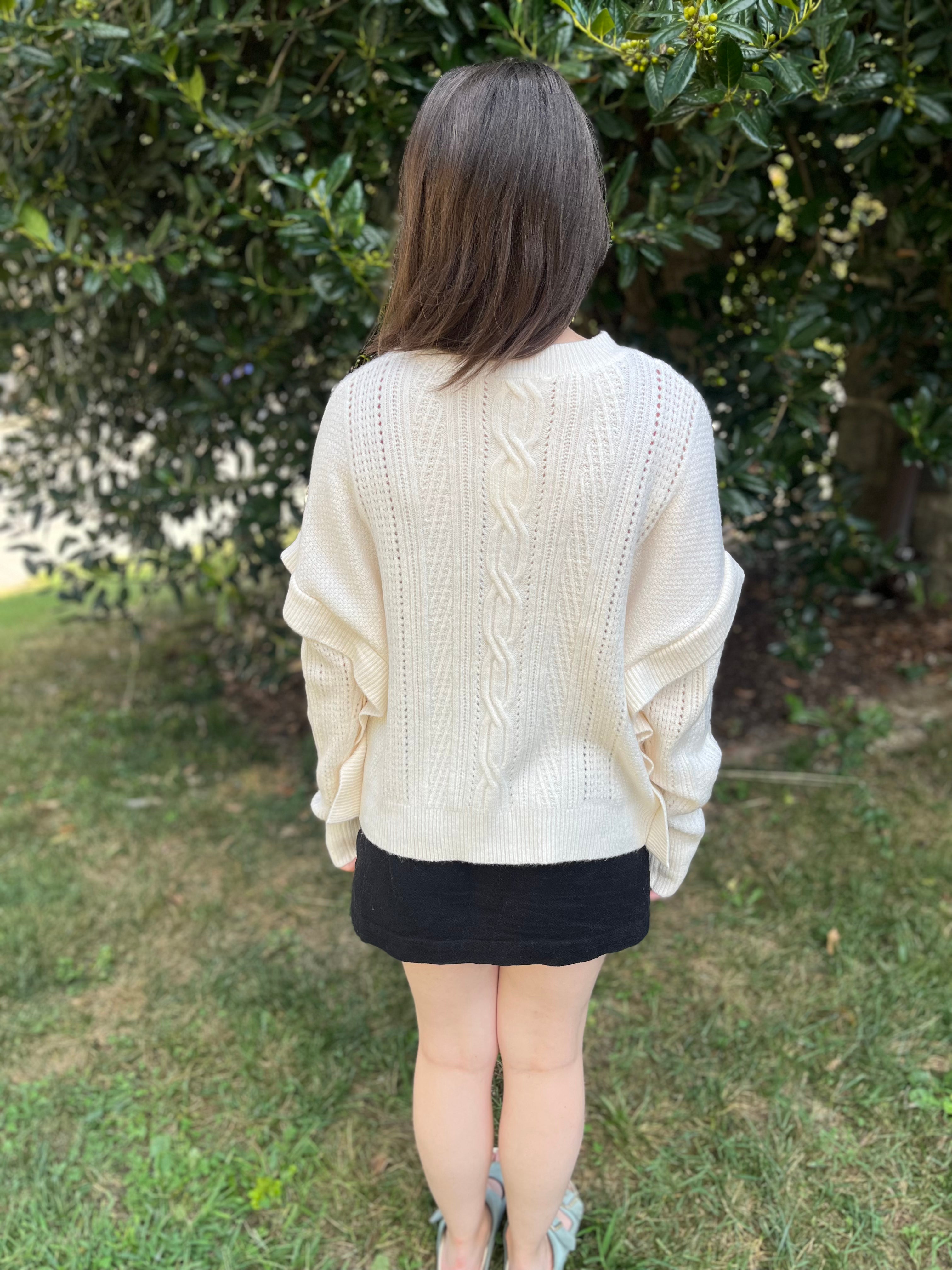 Lucy Flutter Sleeve Sweater