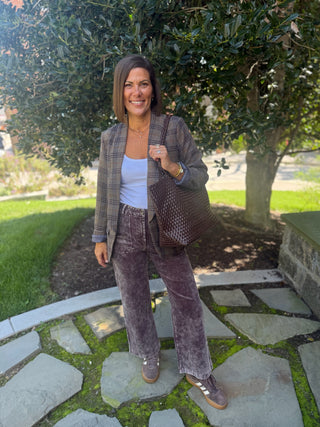 Ruth Wool Blend Plaid Blazer