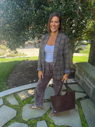 Ruth Wool Blend Plaid Blazer