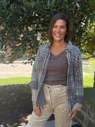Pippa Mix Plaid Shirt