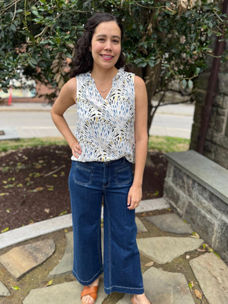 Lisa Patch Pocket Denim Pants