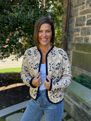 Emery Embroidered Quilted Jacket