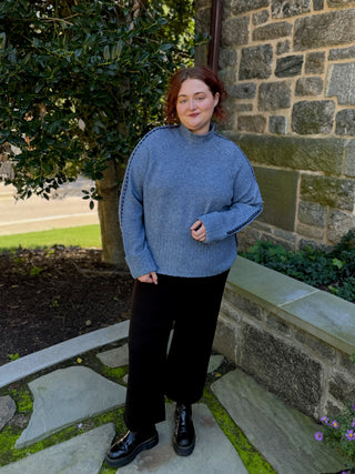 Brin Contrast Stitch Sweater