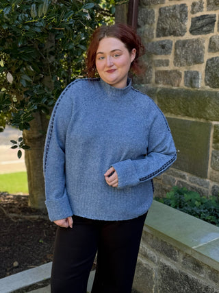 Brin Contrast Stitch Sweater
