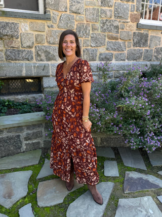 Jaelyn Autumn Tiered Maxi Dress