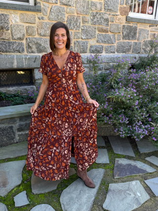 Jaelyn Autumn Tiered Maxi Dress