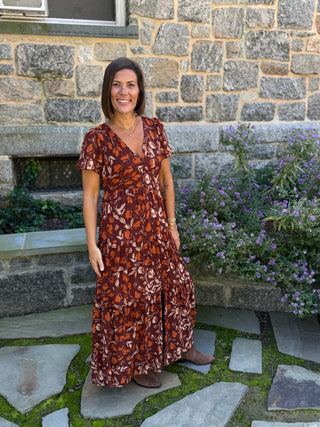 Jaelyn Autumn Tiered Maxi Dress