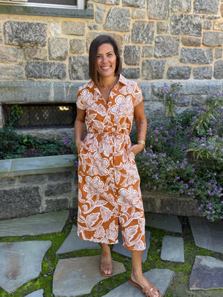 Jana Wildroot Button Down Midi Dress