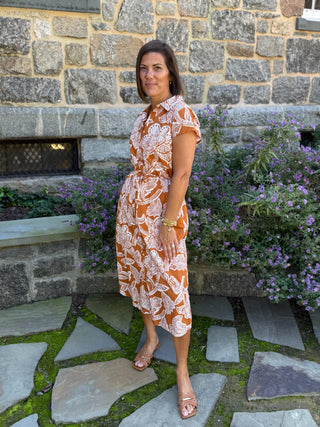 Jana Wildroot Button Down Midi Dress