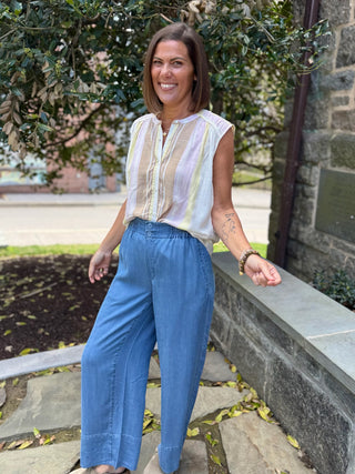 [Liverpool] Nia Button Front Shirred Blouse
